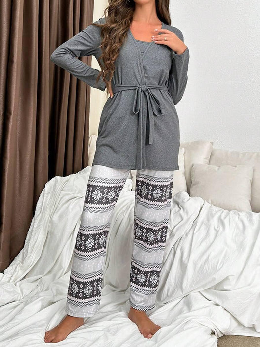 3 Piece Top And Pant Set - Secret Slim Wear