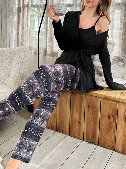 3 Piece Top And Pant Set - Secret Slim Wear