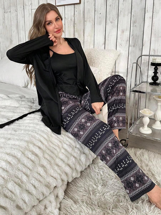 3 Piece Top And Pant Set - Secret Slim Wear