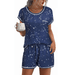 2 Piece Short Sleeve Matching Top And Shorts - Secret Slim Wear