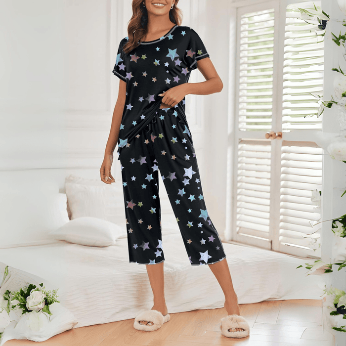 Star Printed Pajama Set – Comfortable and Stylish Sleepwear Set