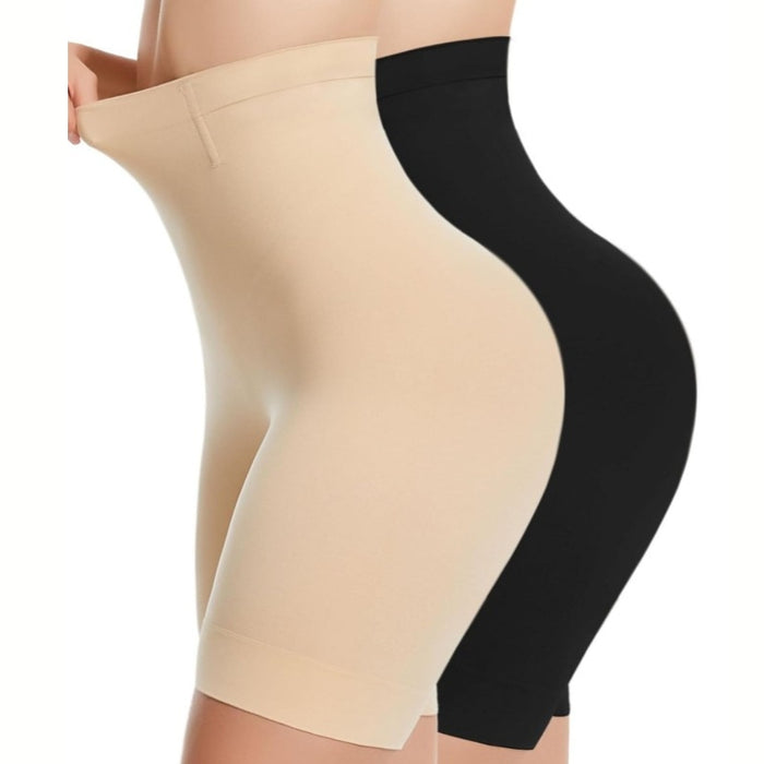 2 Pack High Waisted Seamless Tummy Control Shapewear Shorts