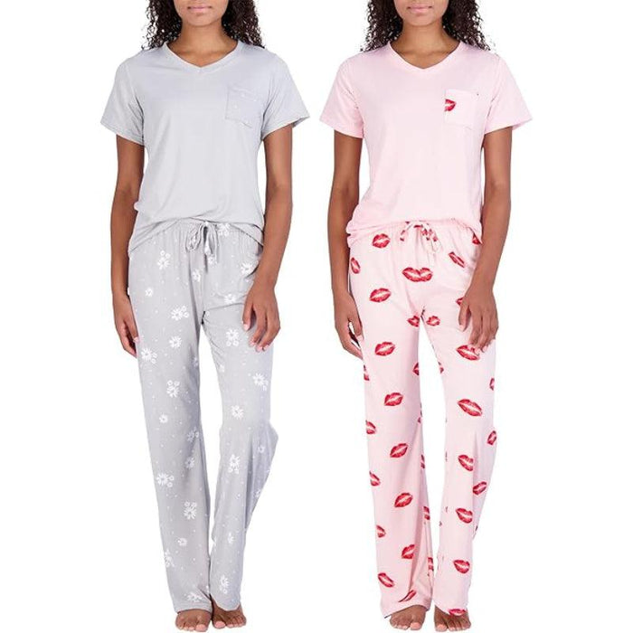 Pajama Short Sleeve T-shirt Set for Comfortable All-Day Wear