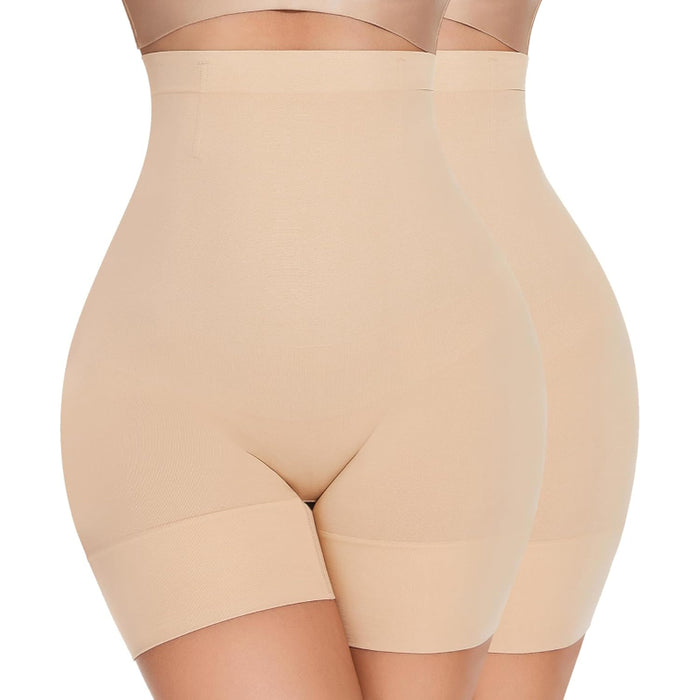 2 Pack Under Dress Sculpting Shorts With Structured Support - Secret Slim Wear
