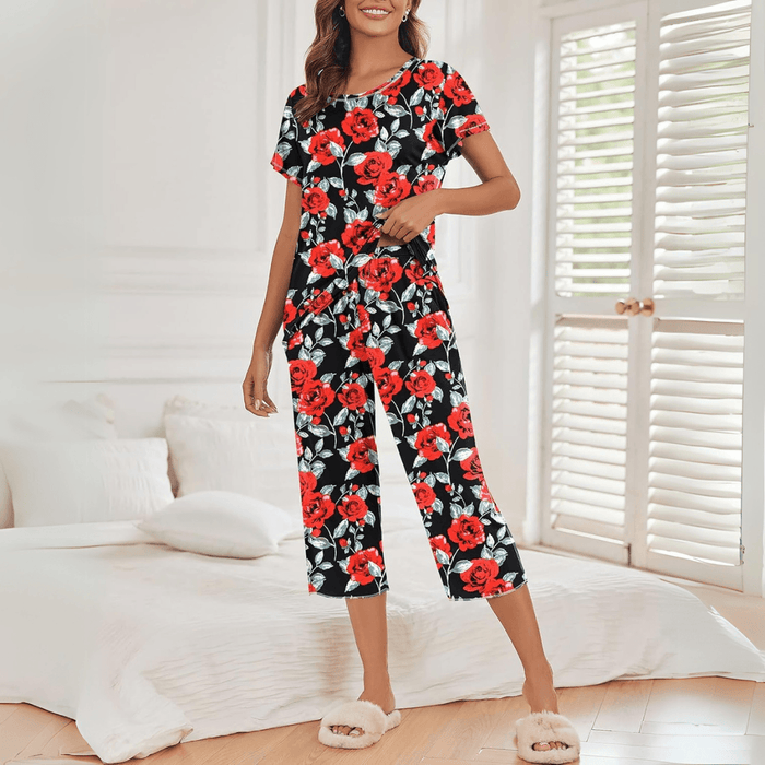 Printed Capri Pajama Sets – Comfortable and Stylish Loungewear