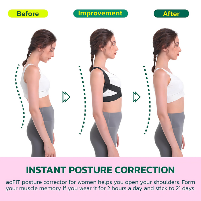 Adjustable Back Support Brace For Posture Alignment