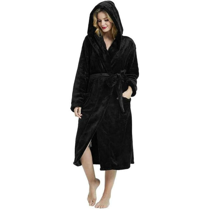 Fleece Long Hooded Robe – Warm and Stylish Bathrobe