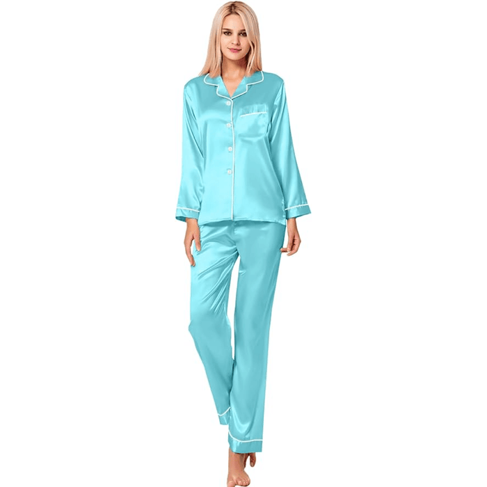 Long Sleeve Pajama Set –  Comfortable and Stylish Silk Satin Sleepwear