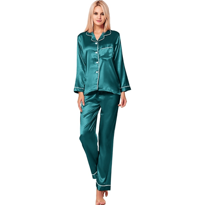 Long Sleeve Pajama Set –  Comfortable and Stylish Silk Satin Sleepwear