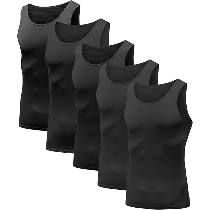 5 Piece Compression Tank Tops For Shaping And Support