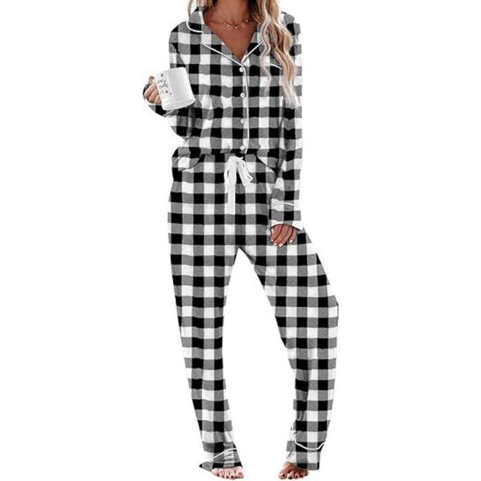Plaid Button Down Pajamas – Comfortable and Stylish Pajama Set