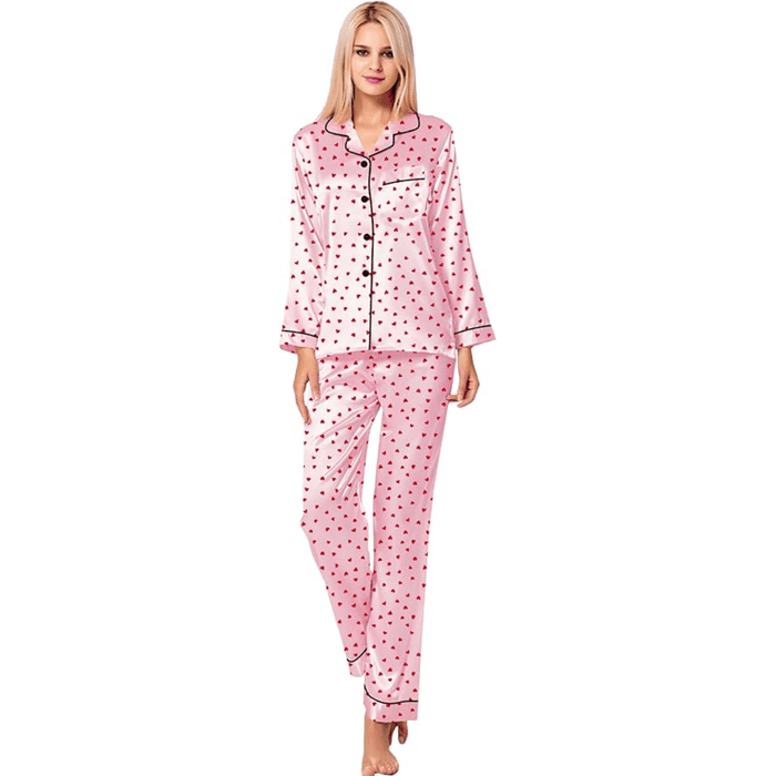 Satin Long Sleeve Pajama  - Comfortable Sleepwear and Lounge Wear