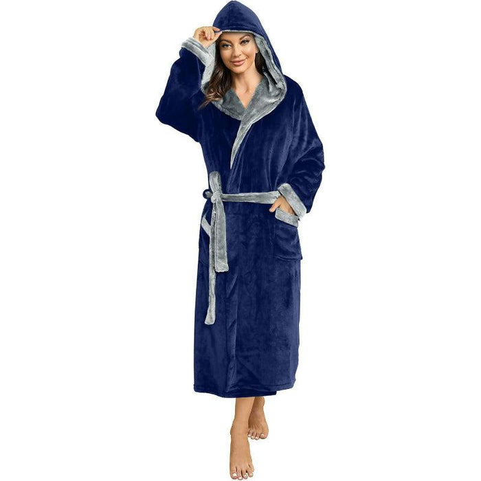 Fleece Long Hooded Robe – Warm and Stylish Bathrobe