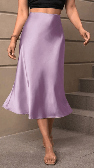 High Waist Satin Skirt – Embrace Elegance with Every Step