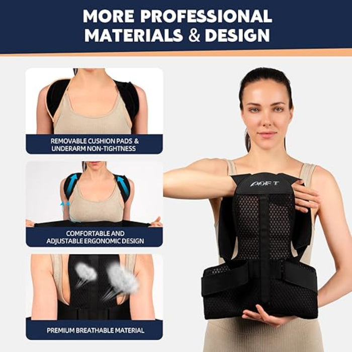 Reinforced Straps Adjustable Back Support
