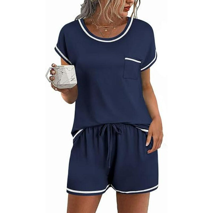 2 Pack Short Sleeve Lounge Set – Comfortable and Stylish Loungewear