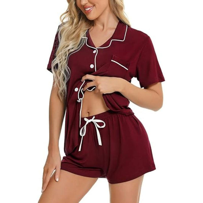 Short Sleeve Sleepwear Set – Comfortable Pajama Set for Relaxation