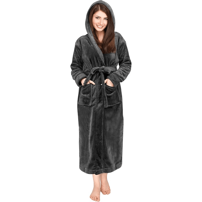 Hooded Flannel Fleece Robe – Comfortable and Cozy Lounge Wear