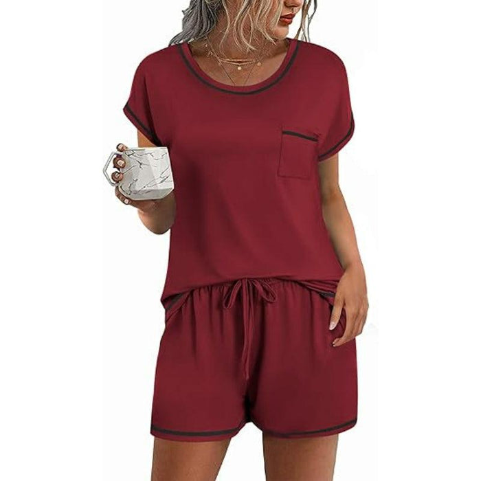 2 Pack Short Sleeve Lounge Set – Comfortable and Stylish Loungewear