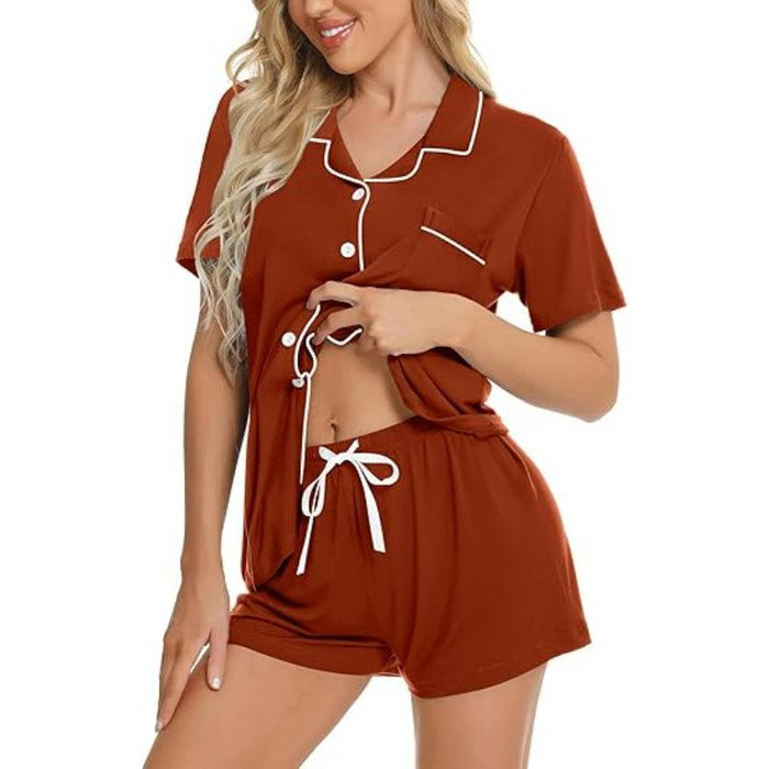 Short Sleeve Sleepwear Set – Comfortable Pajama Set for Relaxation