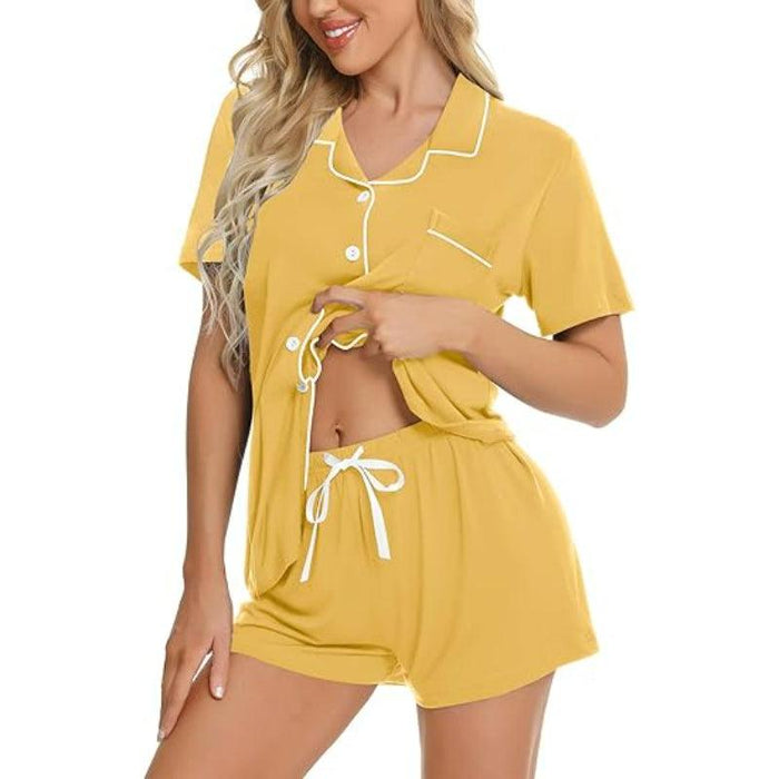 Short Sleeve Sleepwear Set – Comfortable Pajama Set for Relaxation