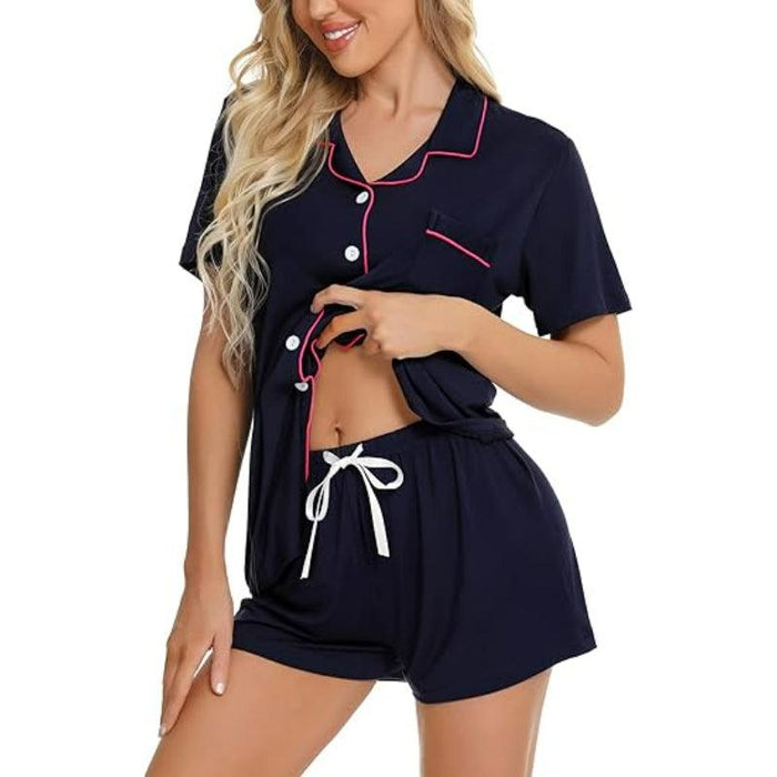 Short Sleeve Sleepwear Set – Comfortable Pajama Set for Relaxation