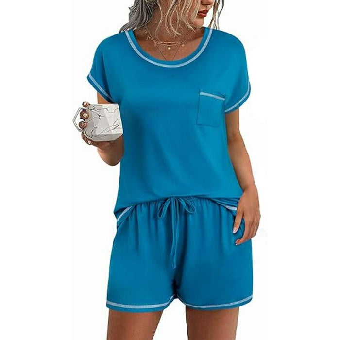 2 Pack Short Sleeve Lounge Set – Comfortable and Stylish Loungewear