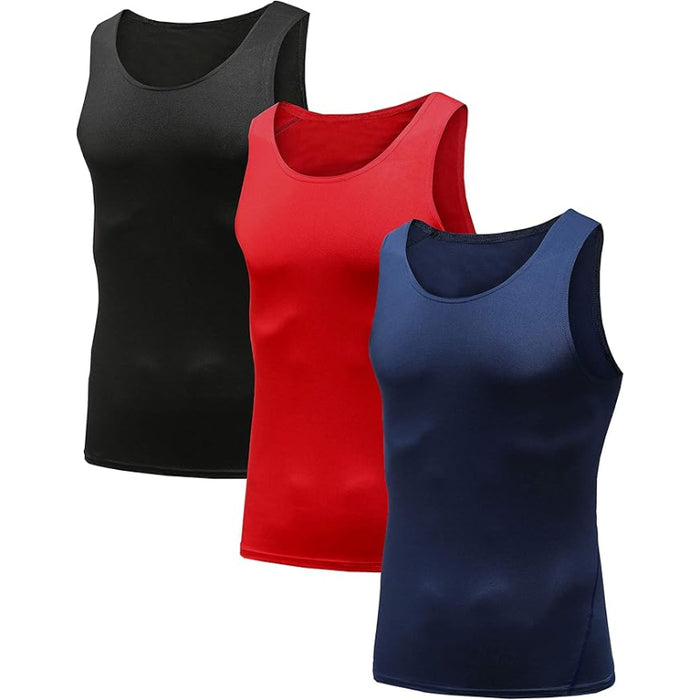 3 Piece  Compression Tank Tops For Shaping And Support