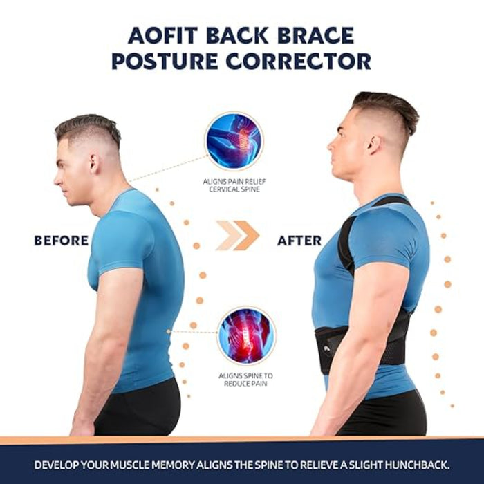 Reinforced Straps Adjustable Back Support