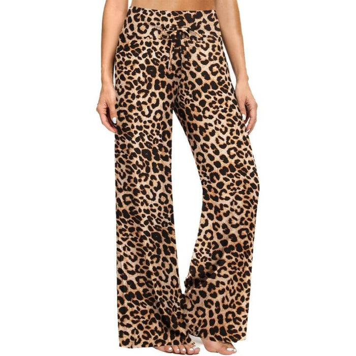 Abstract Drawstring Pajama Pants - Secret Slim Wear