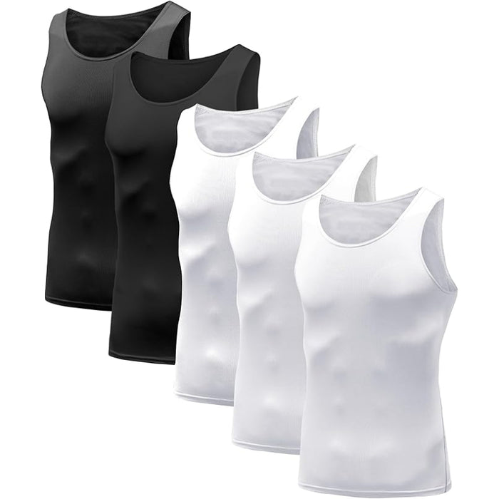 5 Piece Compression Tank Tops For Shaping And Support