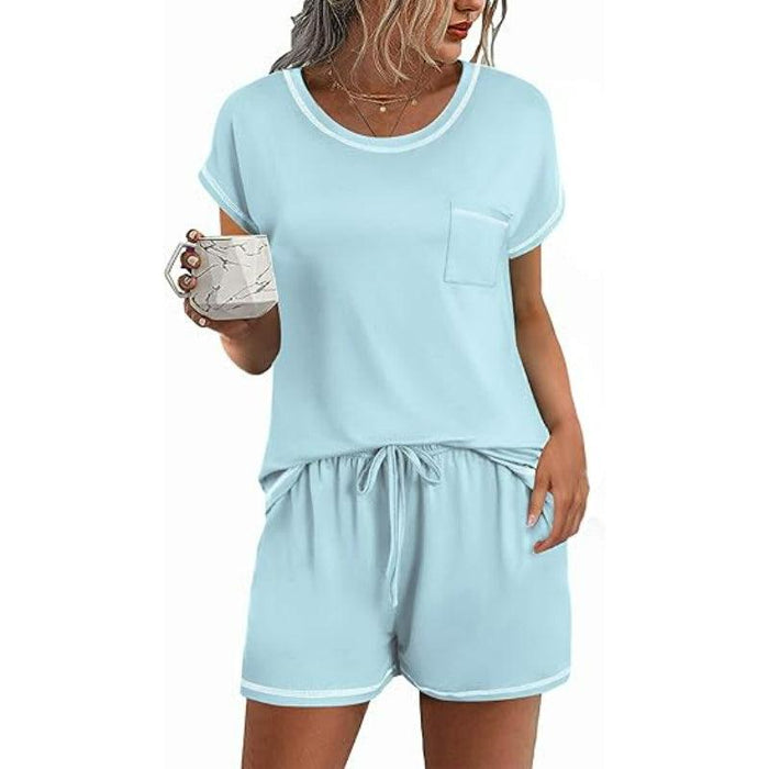 2 Pack Short Sleeve Lounge Set – Comfortable and Stylish Loungewear