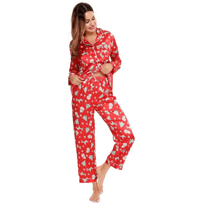 Satin Long Sleeve Pajama  - Comfortable Sleepwear and Lounge Wear