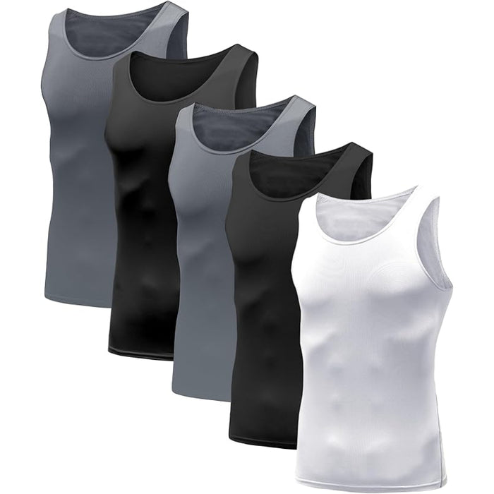 5 Piece Compression Tank Tops For Shaping And Support