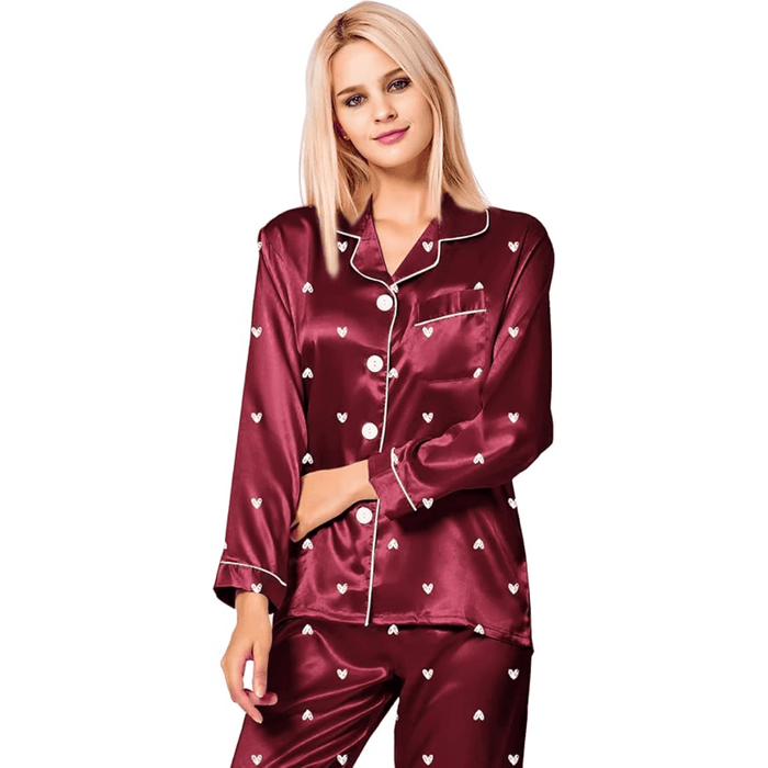 Satin Long Sleeve Pajama  - Comfortable Sleepwear and Lounge Wear