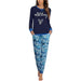 Abstract Printed Pajama Set - Secret Slim Wear