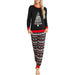 Abstract Printed Pajama Set - Secret Slim Wear