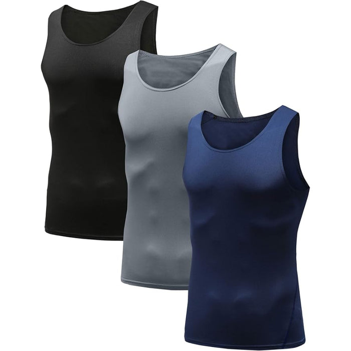 3 Piece  Compression Tank Tops For Shaping And Support
