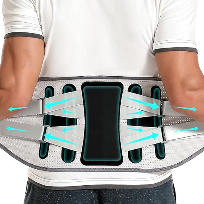 Lumbar Support Belt With Compression Straps