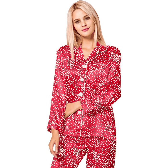 Satin Long Sleeve Pajama  - Comfortable Sleepwear and Lounge Wear