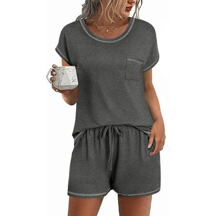 2 Pack Short Sleeve Lounge Set – Comfortable and Stylish Loungewear