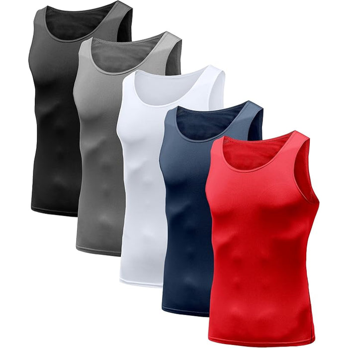 5 Piece Compression Tank Tops For Shaping And Support
