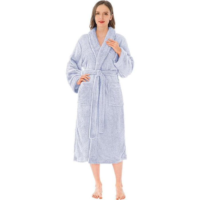 Solid Colored Plush Bathrobe – Cozy Warmth and Comfort