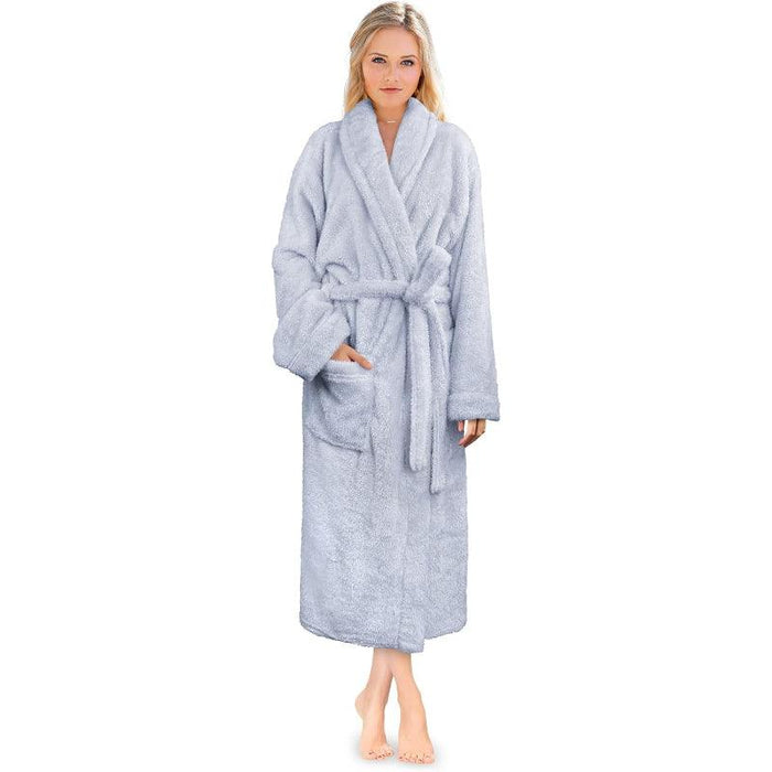 Solid Colored Plush Bathrobe – Cozy Warmth and Comfort