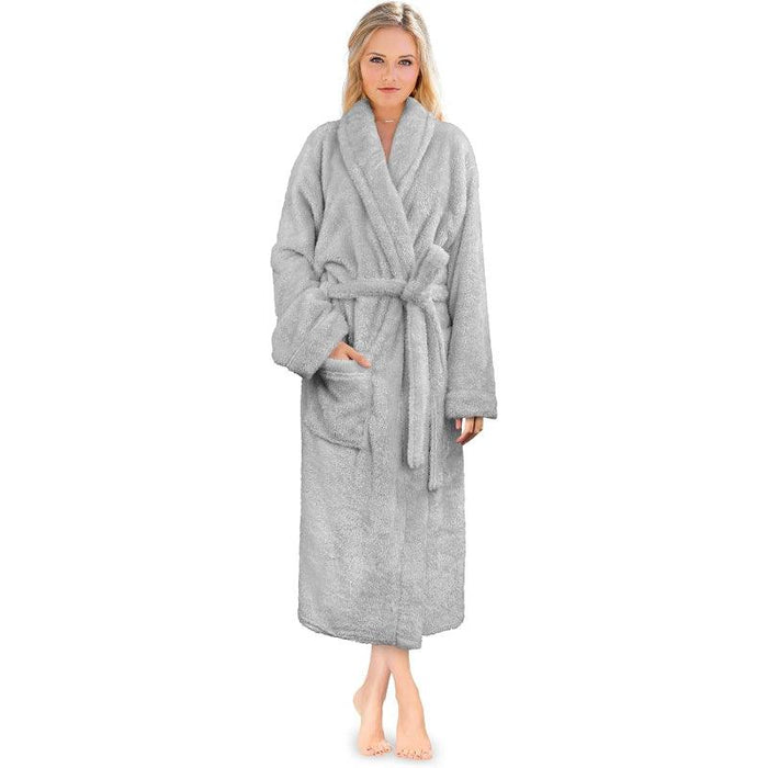 Solid Colored Plush Bathrobe – Cozy Warmth and Comfort