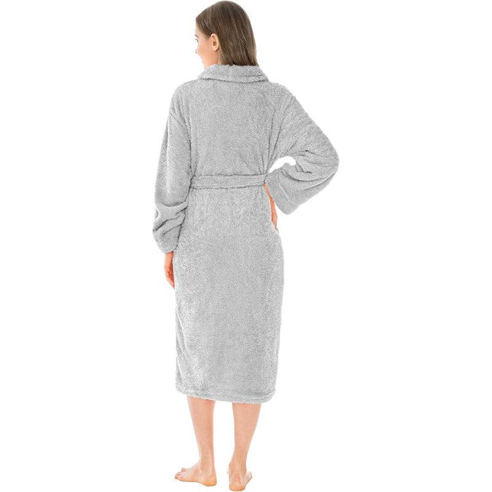 Solid Colored Plush Bathrobe – Cozy Warmth and Comfort