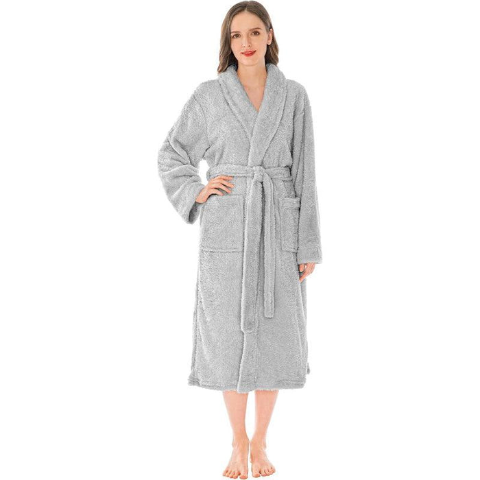 Solid Colored Plush Bathrobe – Cozy Warmth and Comfort
