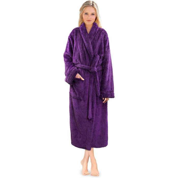 Solid Colored Plush Bathrobe – Cozy Warmth and Comfort