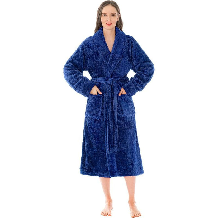 Solid Colored Plush Bathrobe – Cozy Warmth and Comfort