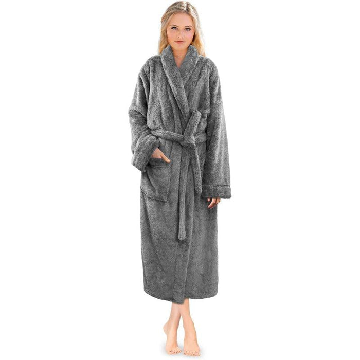 Solid Colored Plush Bathrobe – Cozy Warmth and Comfort